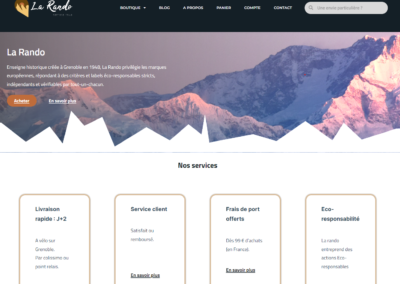 Site web pour « La Rando »